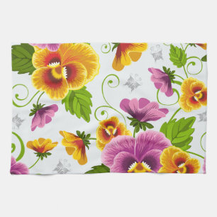 Lebhafte Blume der Pansie Handtuch
