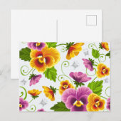 Lebhafte Blume der Pansie Postkarte (Vorne/Hinten)
