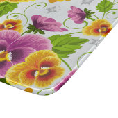 Lebhafte Blume der Pansie Schneidebrett (Ecke)