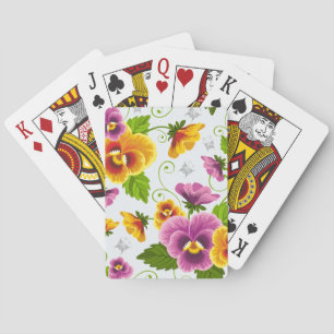 Lebhafte Blume der Pansie Spielkarten