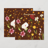 Lebhafte Blume Einladung (Vorne/Hinten)