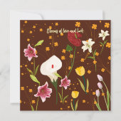 Lebhafte Blume Einladung (Vorderseite)