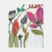 Lebhafte Blume Fleecedecke (Vorderseite)