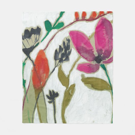 Lebhafte Blume Fleecedecke (Vorderseite)