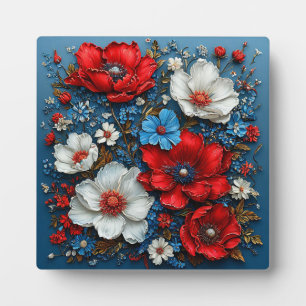 Lebhafte Blume Fotoplatte