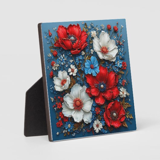 Lebhafte Blume Fotoplatte (Vorderseite)