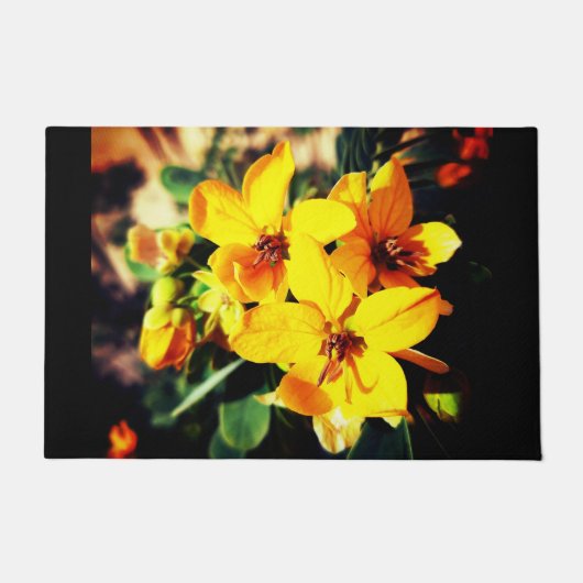 Lebhafte Blume Fußmatte (Vorderseite)