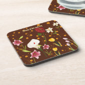 Lebhafte Blume Getränkeuntersetzer (Linke Seite)