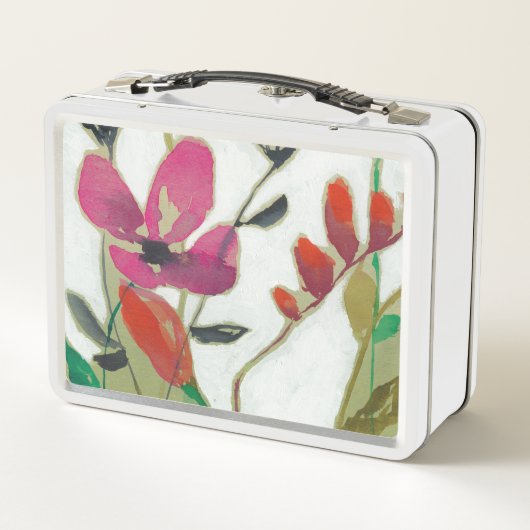 Lebhafte Blume I Metall Lunch Box (Rückseite)