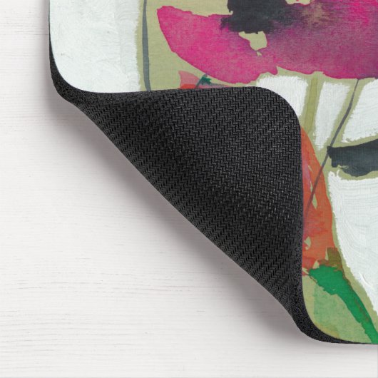 Lebhafte Blume I Mousepad (Ecke)