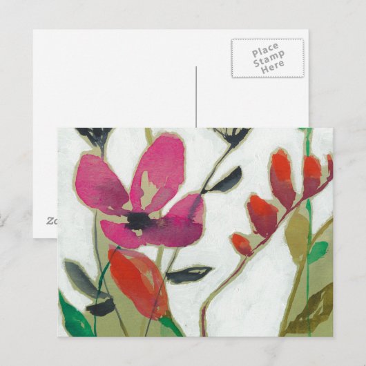 Lebhafte Blume I Postkarte (Vorne/Hinten)