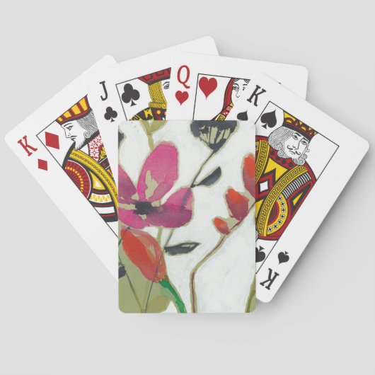 Lebhafte Blume I Spielkarten (Rückseite)
