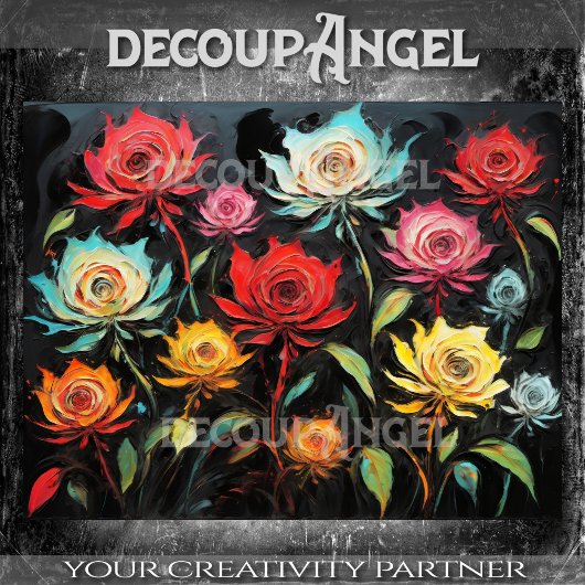 Lebhafte Blume in der Modernen Kunst - Entdeckungs Seidenpapier