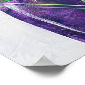 Lebhafte Blume in Tall Vase Print Poster (Ecke)