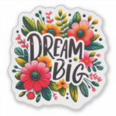 Lebhafte Blume Inspirierte Träume Aufkleber (Vorderseite)