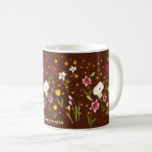 Lebhafte Blume Kaffeetasse (VorderseiteRechts)