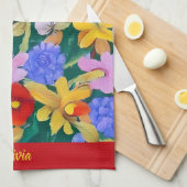Lebhafte Blume Küchentücher (Viertel Falte)