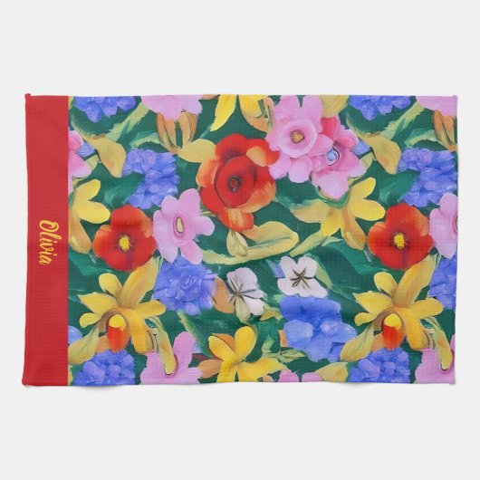 Lebhafte Blume Küchentücher (Horizontal)