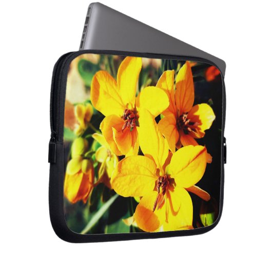 Lebhafte Blume Laptopschutzhülle (Vorne Rechts)