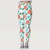 Lebhafte Blume & Leaf-Leggings Leggings (Vorderseite)