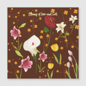 Lebhafte Blume Magneteinladung (Vorderseite)