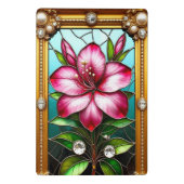 Lebhafte Blume Ornately Gerahmt Mini Klemmbrett (Rückseite)
