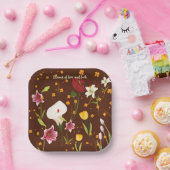 Lebhafte Blume Pappteller (Party)