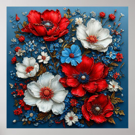 Lebhafte Blume Poster