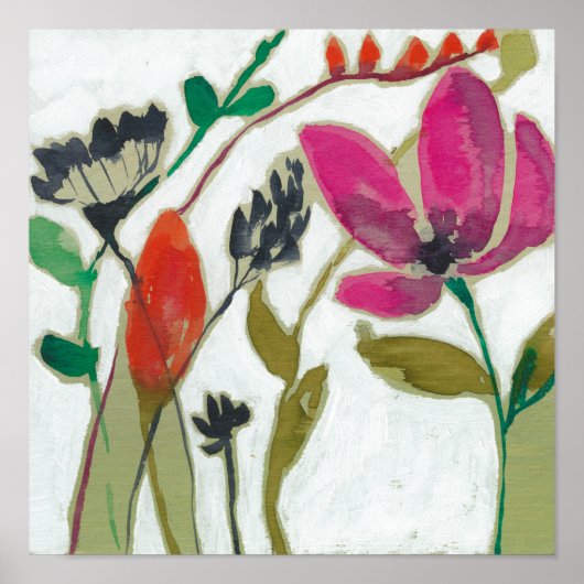 Lebhafte Blume Poster (Vorne)