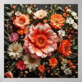 Lebhafte Blume Poster (Vorne)