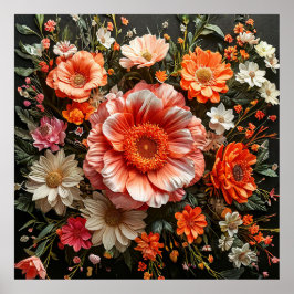 Lebhafte Blume Poster