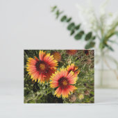 Lebhafte Blume Postkarte (Stehend Vorderseite)