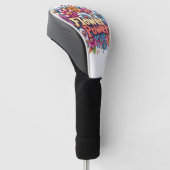 Lebhafte Blume Power Design mit farbenprächtigen B Golf Headcover (angewinkelt)