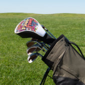 Lebhafte Blume Power Design mit farbenprächtigen B Golf Headcover (In SItu)