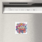 Lebhafte Blume Power Design mit farbenprächtigen B Magnet (In Situ (Geschirrspüler))