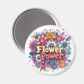 Lebhafte Blume Power Design mit farbenprächtigen B Magnet (Vorderseite/Rückseite)