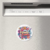 Lebhafte Blume Power Design mit farbenprächtigen B Magnet (In Situ (Geschirrspüler))
