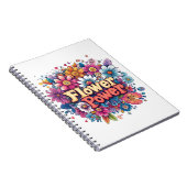 Lebhafte Blume Power Design mit farbenprächtigen B Notizblock (Rechte Seite)