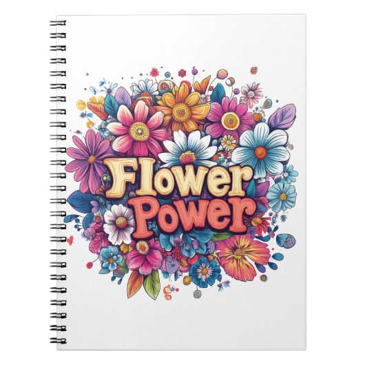 Lebhafte Blume Power Design mit farbenprächtigen B Notizblock (Vorderseite)
