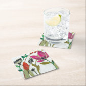 Lebhafte Blume Rechteckiger Pappuntersetzer (Vor Ort)