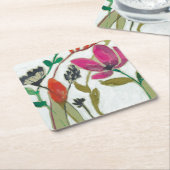 Lebhafte Blume Rechteckiger Pappuntersetzer (angewinkelt)