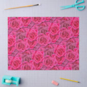 Lebhafte Blume Rose Nahtloses Muster, florenrosa Seidenpapier (Basteln)