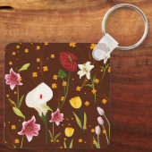 Lebhafte Blume Schlüsselanhänger (Rückseite)