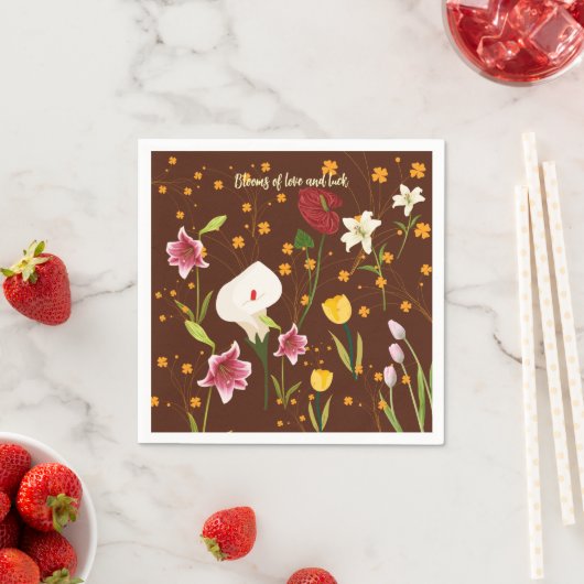 Lebhafte Blume Serviette (Beispiel)