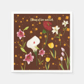 Lebhafte Blume Serviette (Vorderseite)