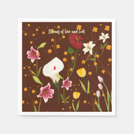 Lebhafte Blume Serviette