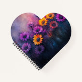 Lebhafte Blume singen Notizblock (Vorderseite)