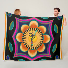 Lebhafte Blume Southwestern Kokopelli Fleece Leere