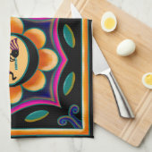 Lebhafte Blume Southwestern Kokopelli Geschirrtuch (Viertel Falte)