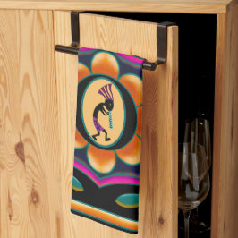Lebhafte Blume Southwestern Kokopelli  Geschirrtuch